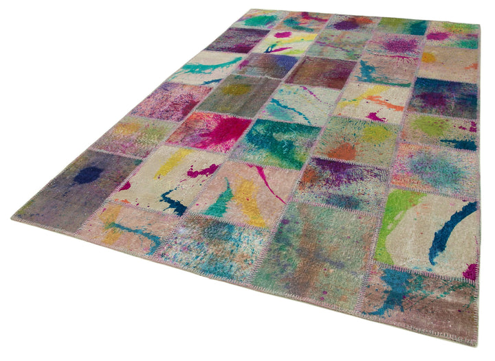 7x10 Multicolor Patchwork Rug - 31340