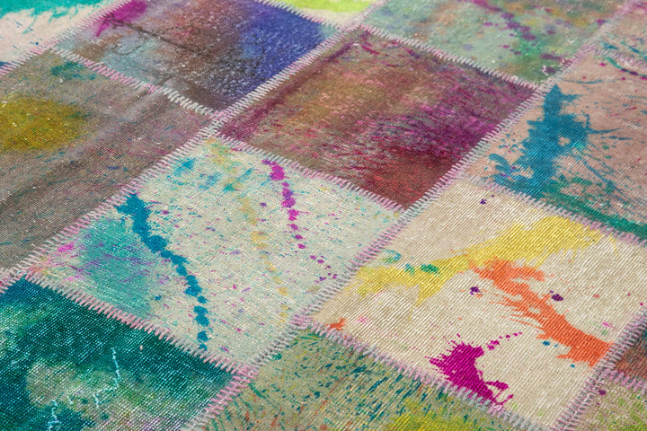 7x10 Multicolor Patchwork Rug - 31340