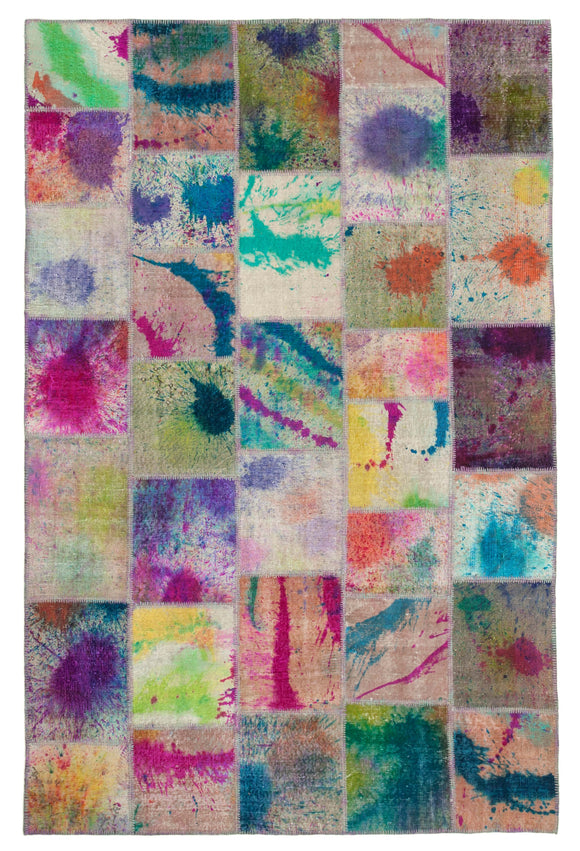 6x10 Multicolor Patchwork Rug - 31341