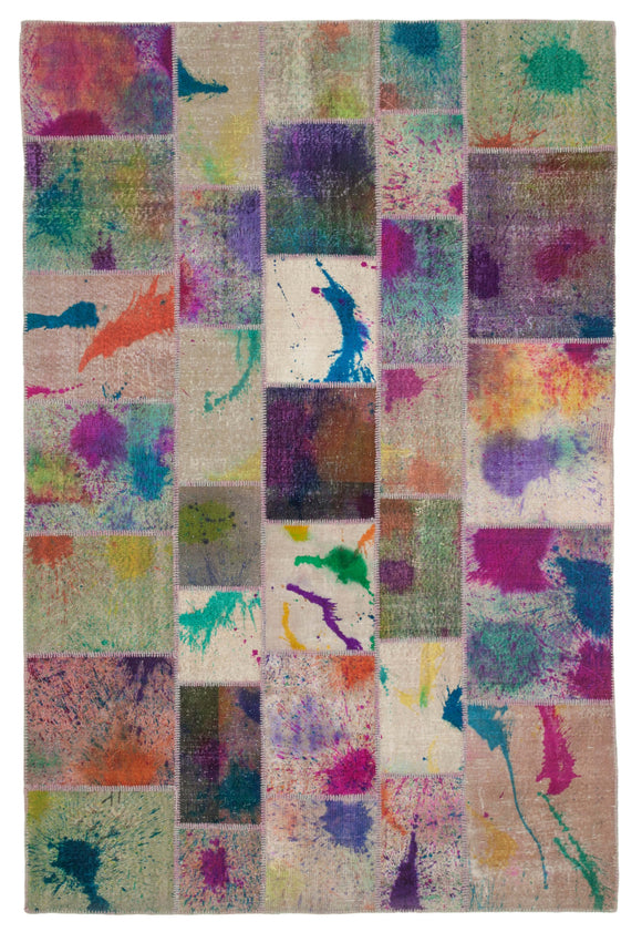 7x10 Multicolor Patchwork Rug - 31342