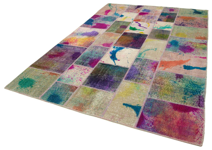 7x10 Multicolor Patchwork Rug - 31342