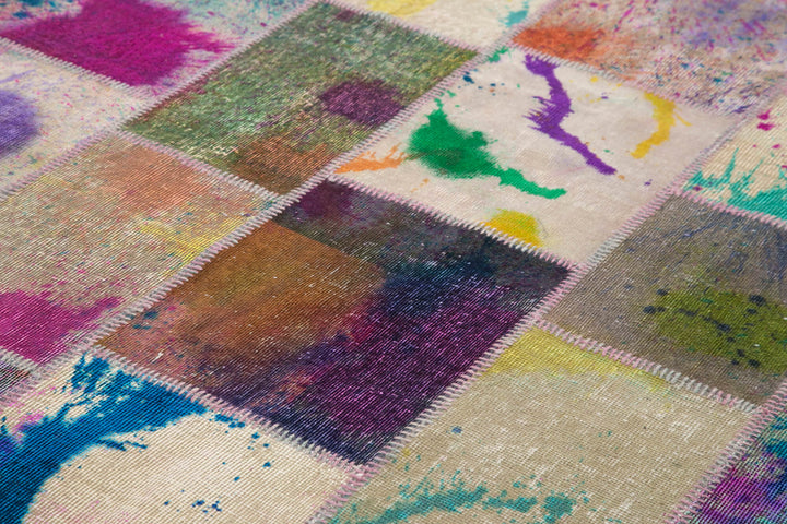 7x10 Multicolor Patchwork Rug - 31342