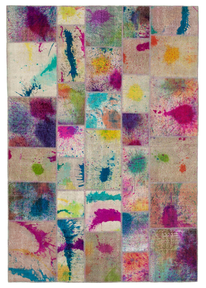 7x10 Multicolor Patchwork Rug - 31346