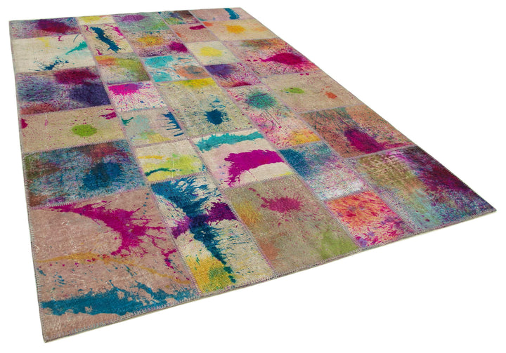 7x10 Multicolor Patchwork Rug - 31346