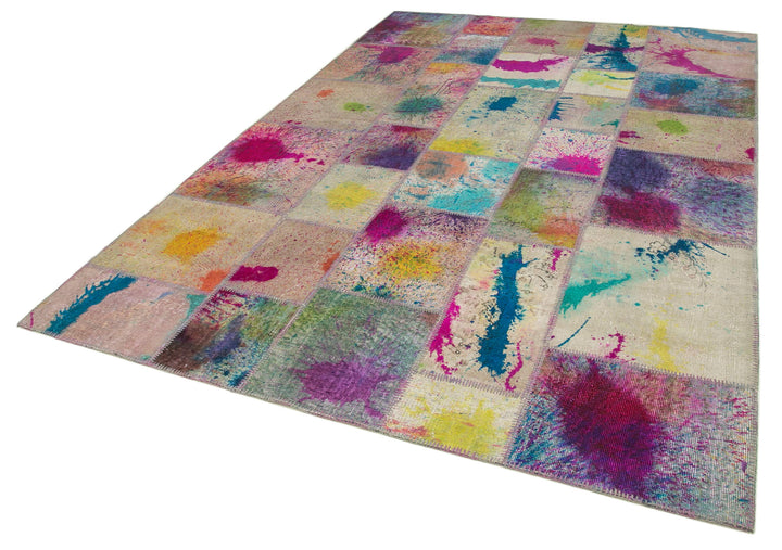 7x10 Multicolor Patchwork Rug - 31346