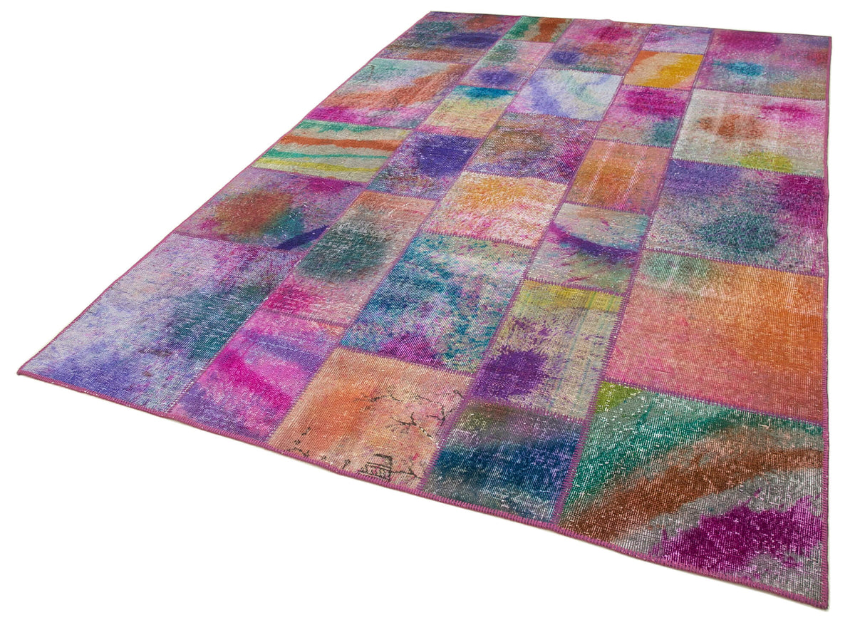 7x10 Multicolor Patchwork Rug - 31348
