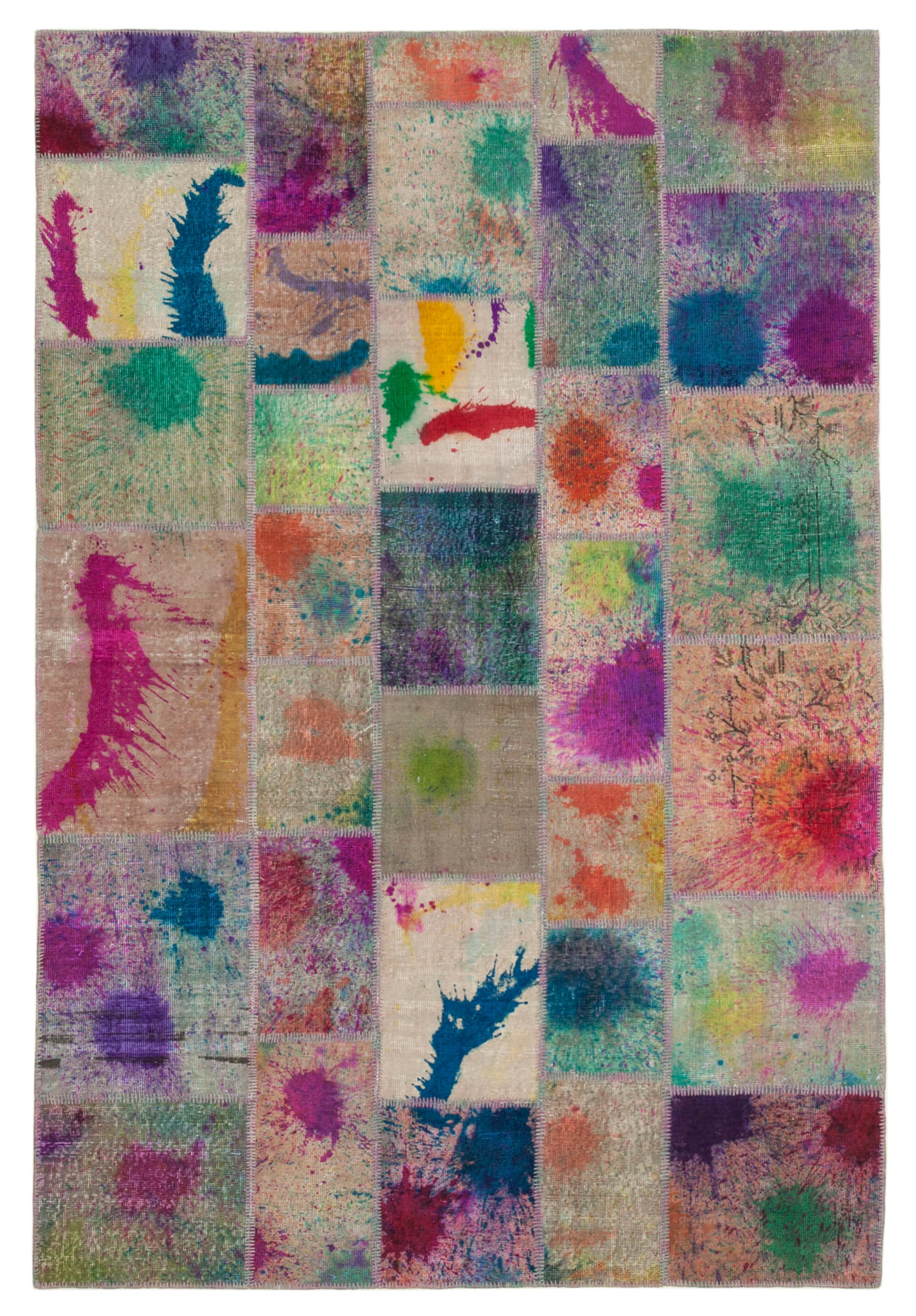 7x10 Multicolor Patchwork Rug - 31354