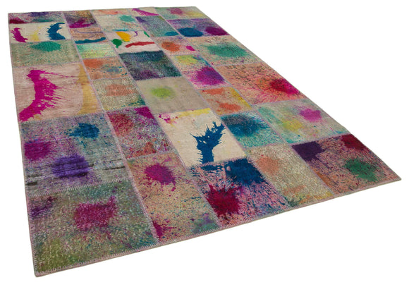 7x10 Multicolor Patchwork Rug - 31354