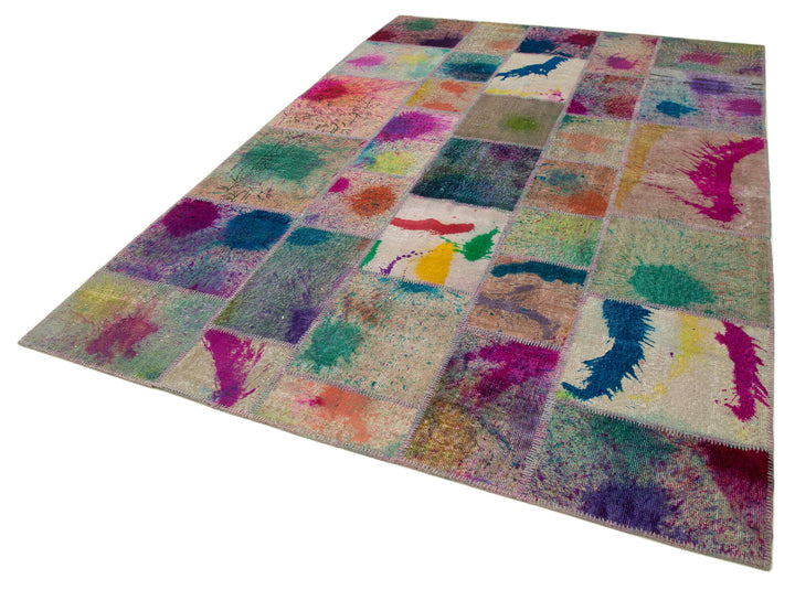 7x10 Multicolor Patchwork Rug - 31354
