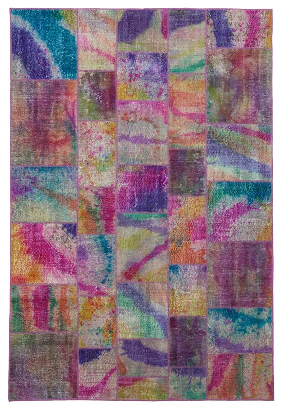 7x10 Multicolor Patchwork Rug - 31357