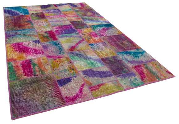 7x10 Multicolor Patchwork Rug - 31357