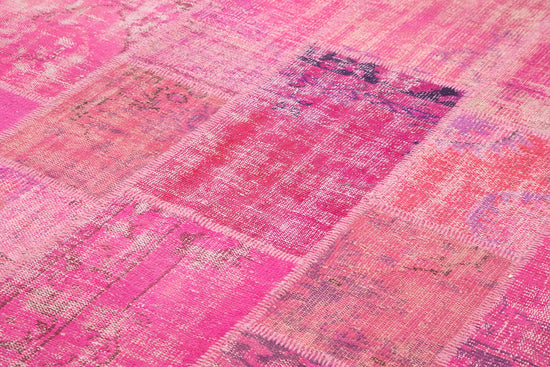 7x10 Pink Patchwork Rug - 31358