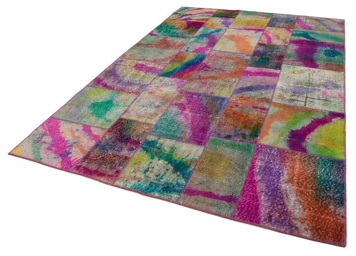 7x10 Multicolor Patchwork Rug - 31367
