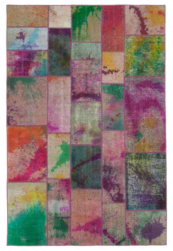 6x10 Multicolor Patchwork Rug - 31368