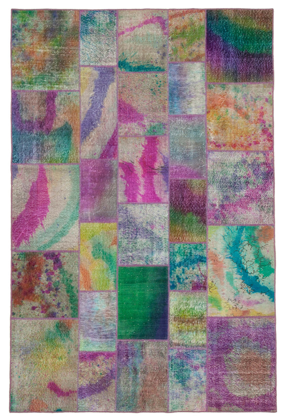 6x10 Multicolor Patchwork Rug - 31376