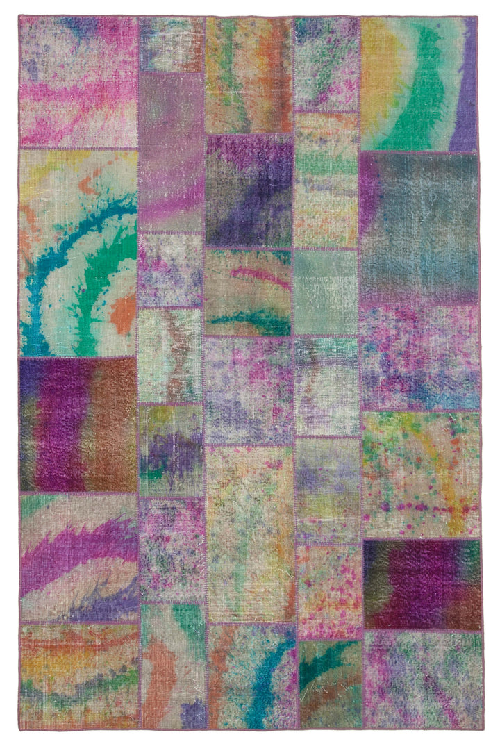 6x10 Multicolor Patchwork Rug - 31377