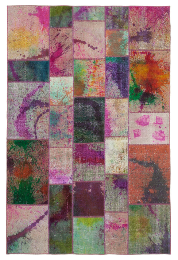 6x10 Multicolor Patchwork Rug - 31378