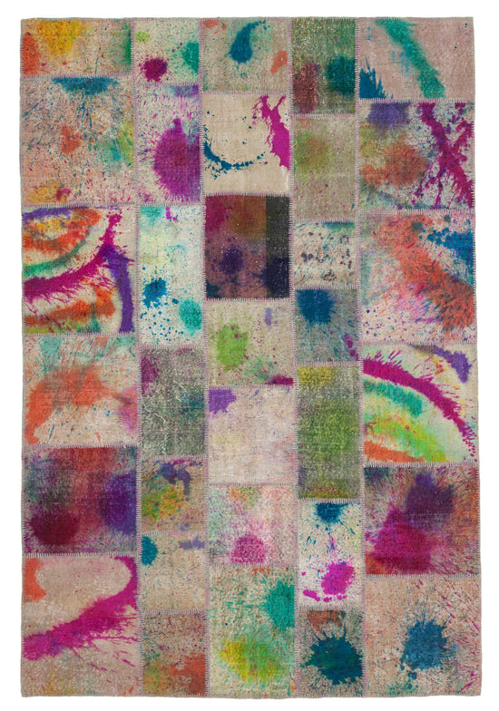7x10 Multicolor Patchwork Rug - 31383