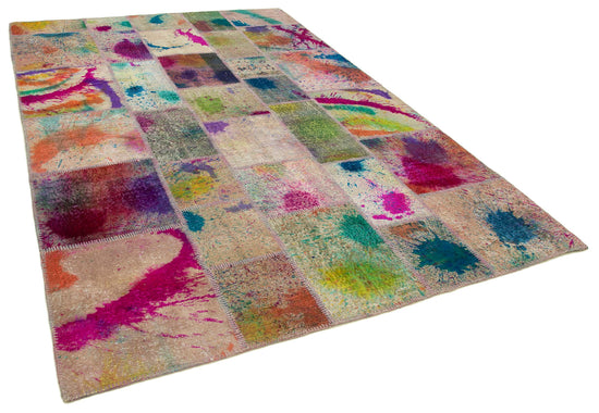 7x10 Multicolor Patchwork Rug - 31383