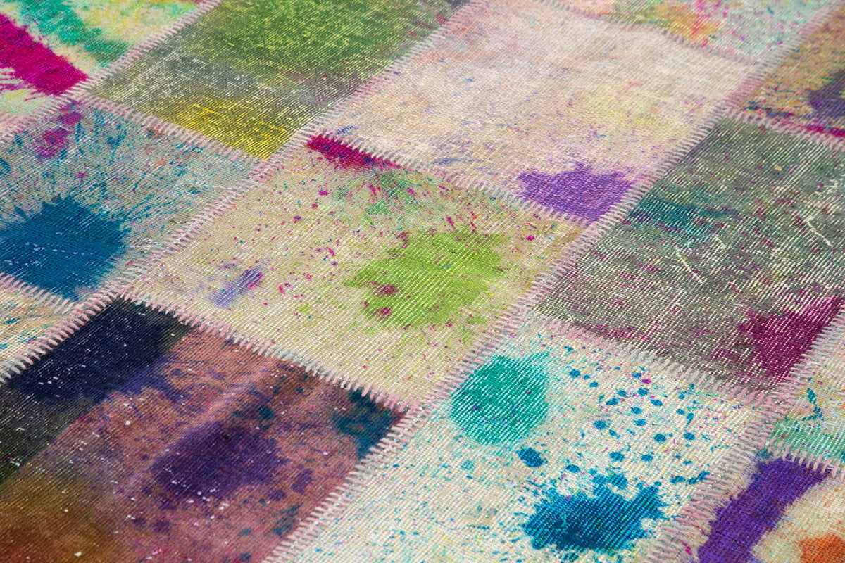 7x10 Multicolor Patchwork Rug - 31383