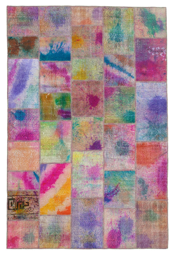 7x10 Multicolor Patchwork Rug - 31394