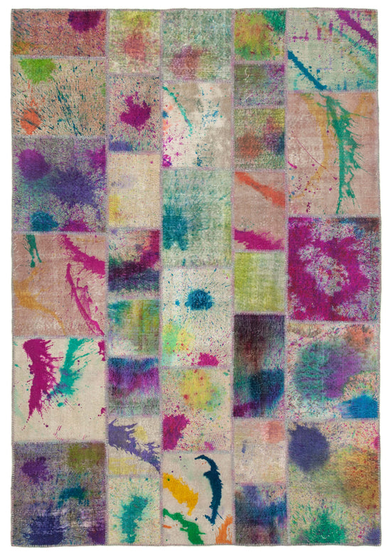 7x10 Multicolor Patchwork Rug - 31402