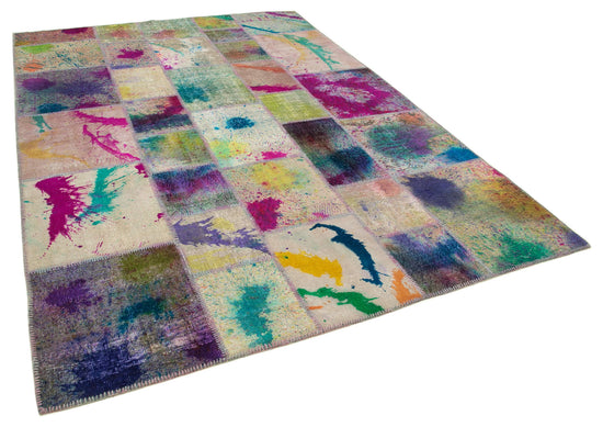 7x10 Multicolor Patchwork Rug - 31402