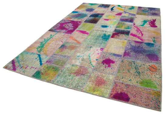 7x10 Multicolor Patchwork Rug - 31402