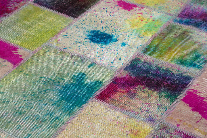 7x10 Multicolor Patchwork Rug - 31402