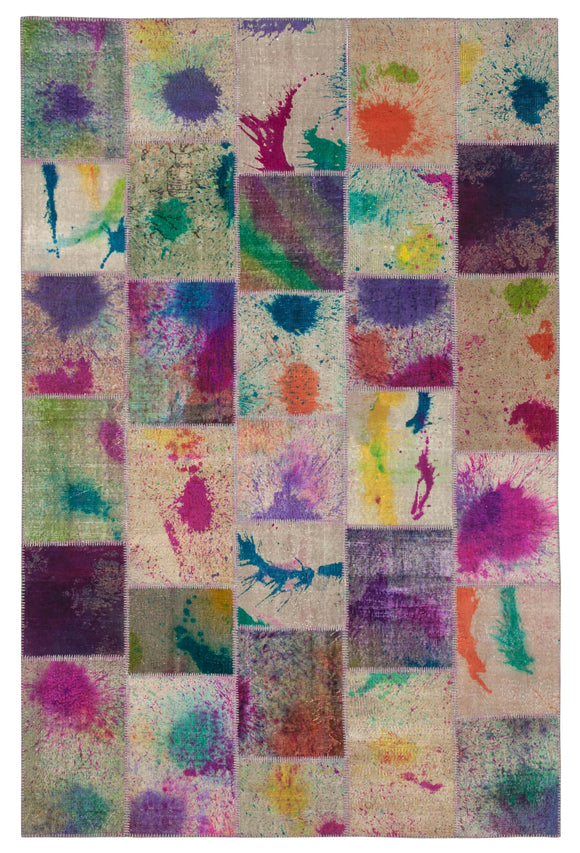 7x10 Multicolor Patchwork Rug - 31403