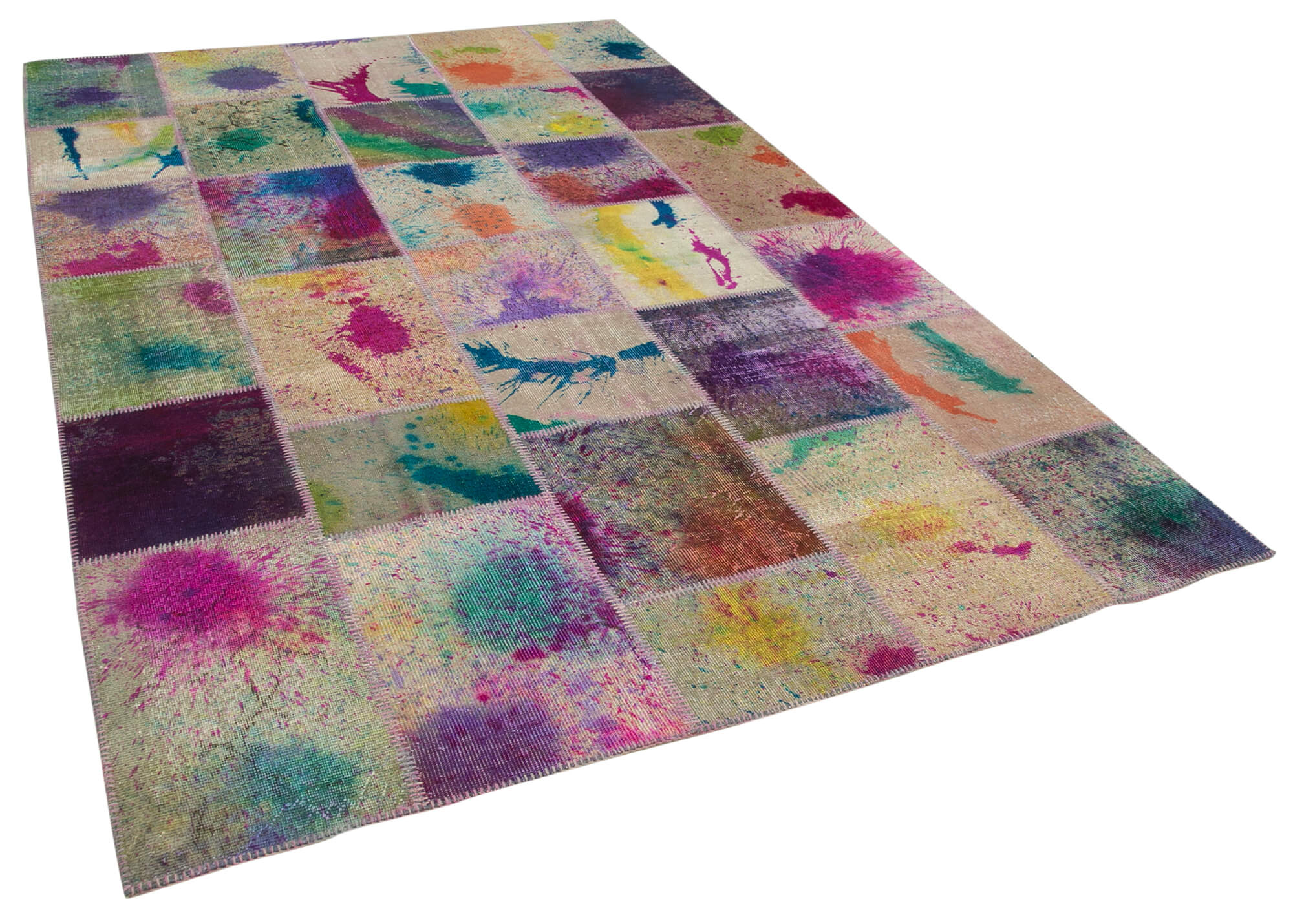 7x10 Multicolor Patchwork Rug - 31403