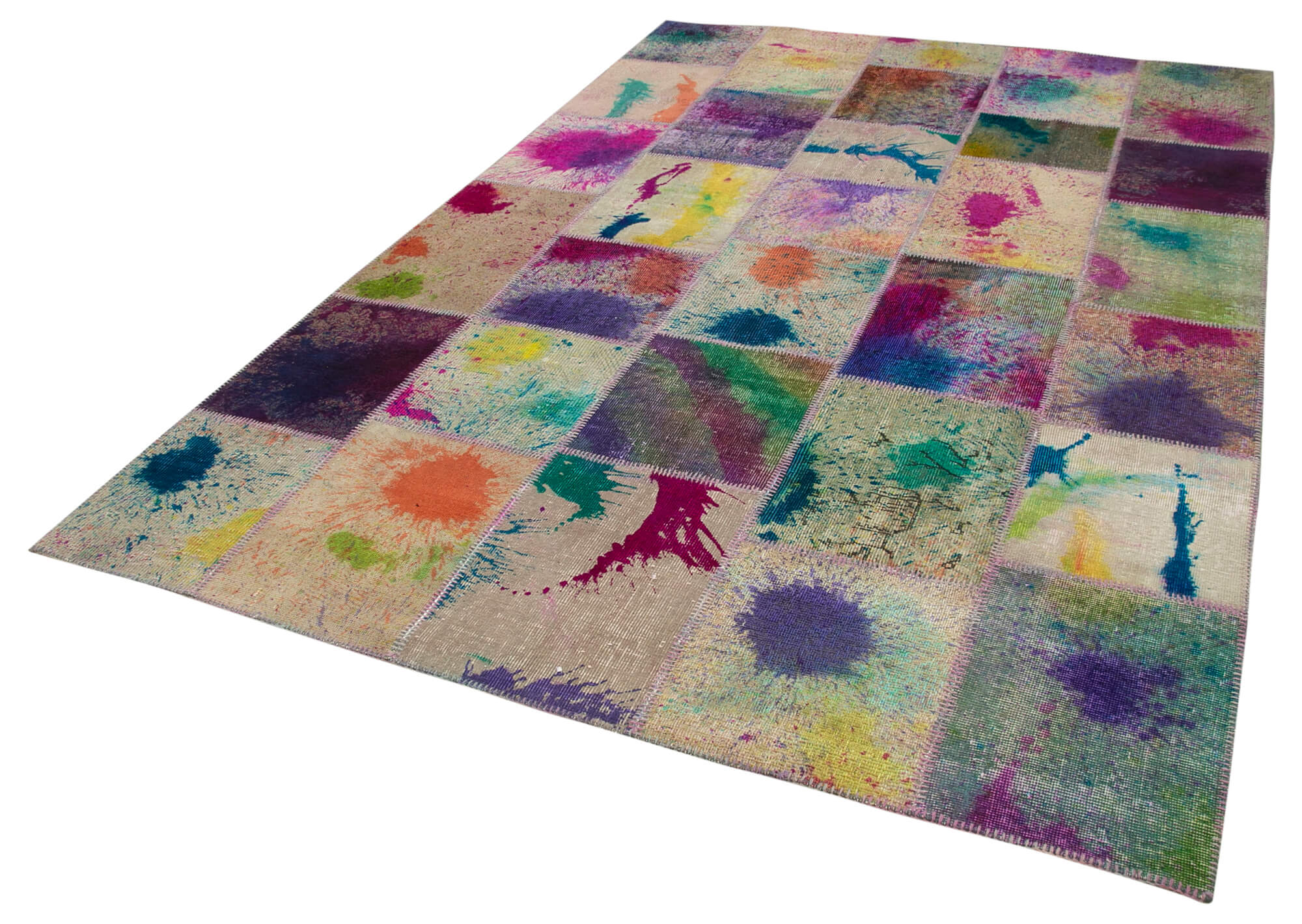 7x10 Multicolor Patchwork Rug - 31403