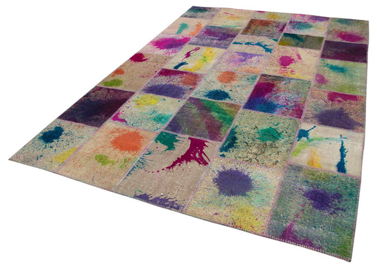 7x10 Multicolor Patchwork Rug - 31403