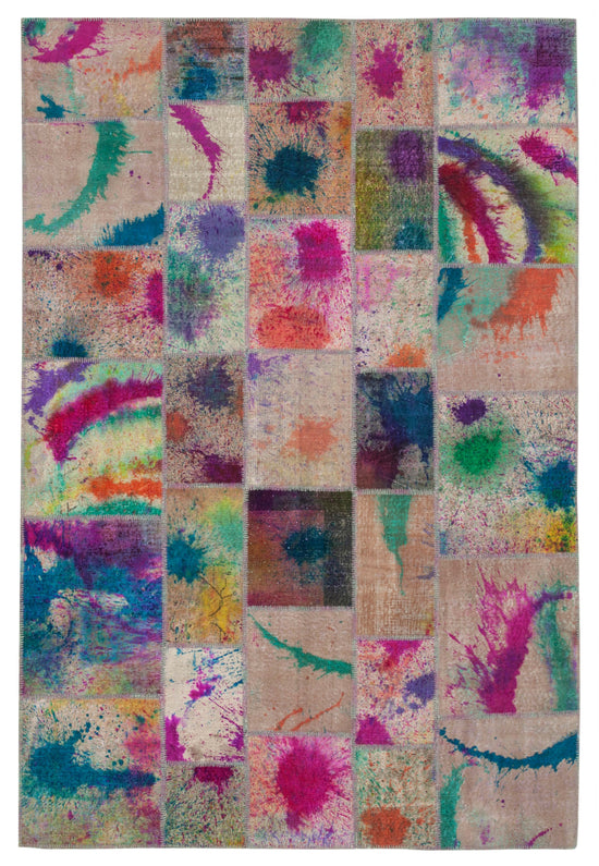 7x10 Multicolor Patchwork Rug - 31404