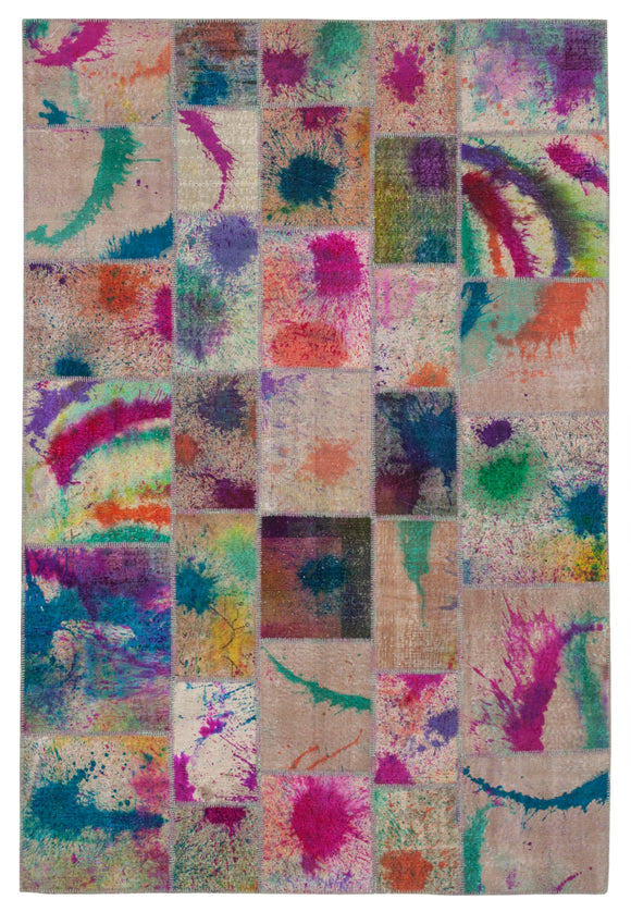 7x10 Multicolor Patchwork Rug - 31404