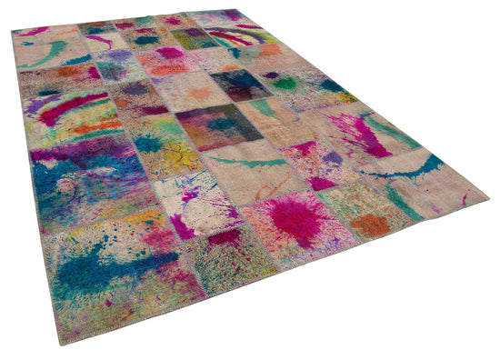 7x10 Multicolor Patchwork Rug - 31404