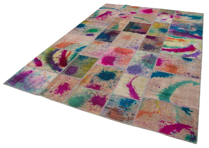 7x10 Multicolor Patchwork Rug - 31404
