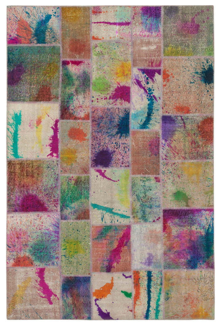 7x10 Multicolor Patchwork Rug - 31406