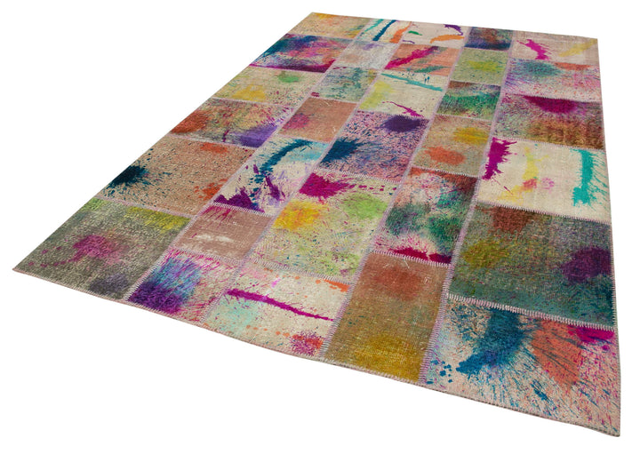 7x10 Multicolor Patchwork Rug - 31406