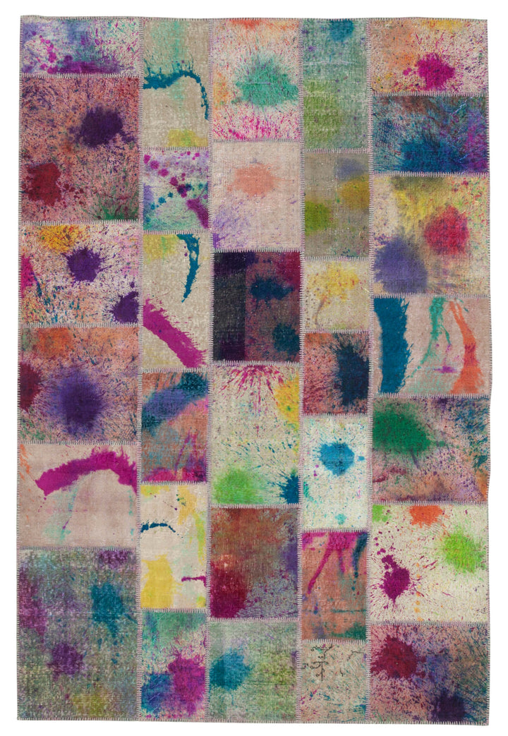 7x10 Multicolor Patchwork Rug - 31425