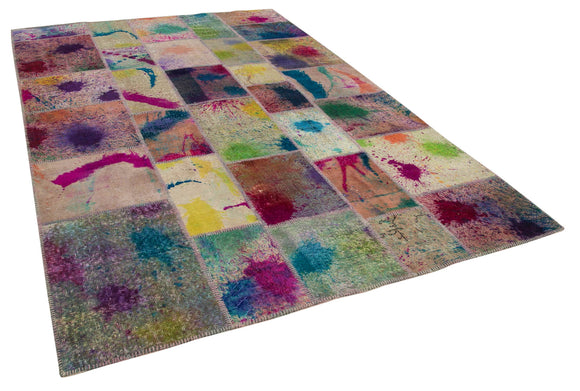 7x10 Multicolor Patchwork Rug - 31425