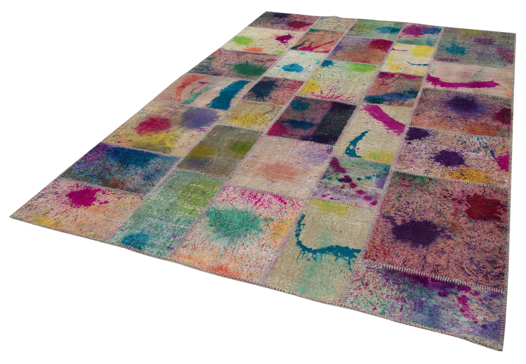 7x10 Multicolor Patchwork Rug - 31425