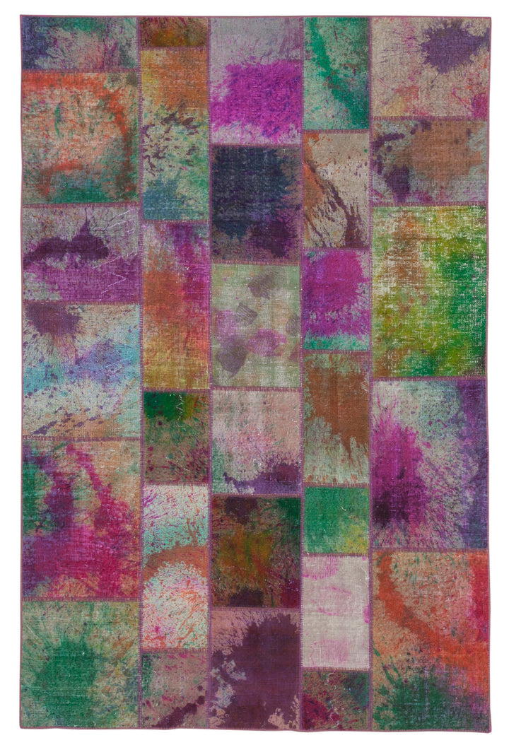 6x10 Multicolor Patchwork Rug - 31429