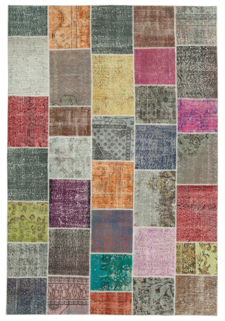 7x10 Multicolor Patchwork Rug - 31443