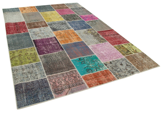 7x10 Multicolor Patchwork Rug - 31443