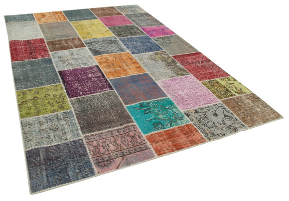 7x10 Multicolor Patchwork Rug - 31443