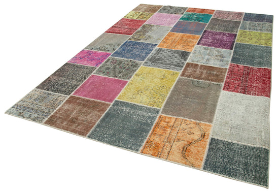 7x10 Multicolor Patchwork Rug - 31443
