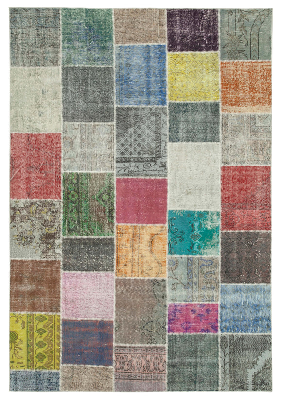7x10 Multicolor Patchwork Rug - 31444