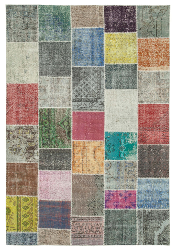 7x10 Multicolor Patchwork Rug - 31444