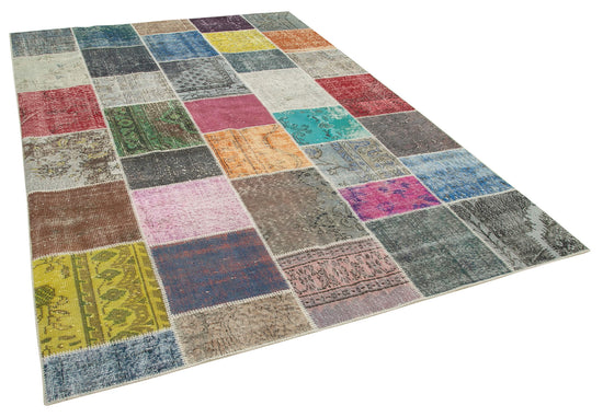 7x10 Multicolor Patchwork Rug - 31444
